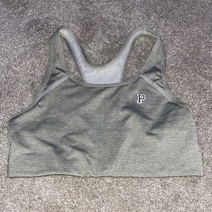 PINK/VS gray sports bra - size M